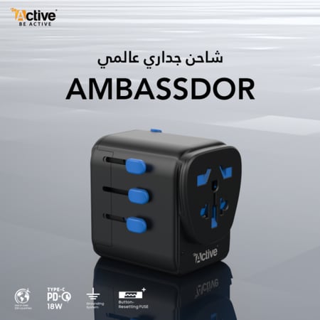 شاحن جداري - فيش السفر عالمي متعدد