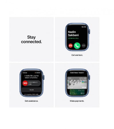 ساعه ابل الاصدار 7 الاسود  مقاس 41 ملم