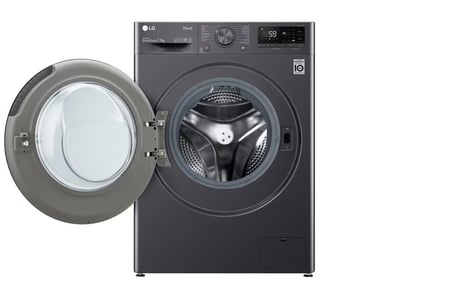 غسالة ملابس فتحة أمامية ال جي 11 كيلو لون أسود موديل WFR1114MB