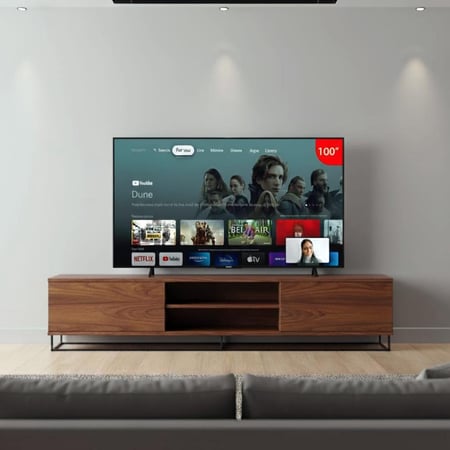 نيكاي شاشة ذكية 100 بوصة - بدقة 4K UHD - نظام تشغيل جوجل تي في - 120 هرتز - 100NIKGOOGLE