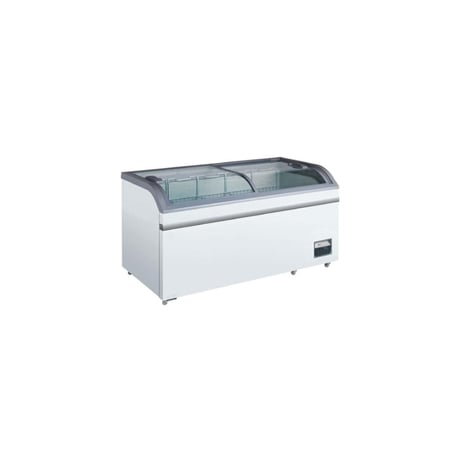 فريزر بانكول مقوس سحاب أفقي زجاج 1,5 متر 500 لتر موديل 500 SD-500BY