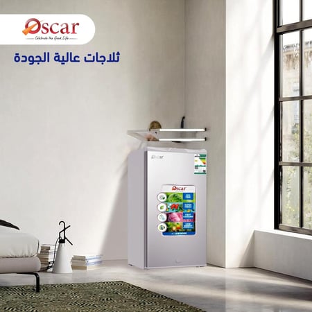 أوسكار ميني بار ثلاجة باب واحد - 3.1 قدم مكعب - 89 لتر - فضي - ORF120DS