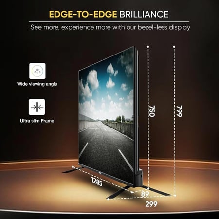 شاشة ذكية نيكاي 58 بوصة كيو ليد بنظام تشغيل جوجل تقنية HDR10+ وتقنية الصوت دولبي اتوموس موديل NPROG60QLED