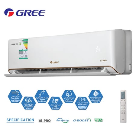 جري  آي برو مكيف سبليت إنفيرتر - 24000 وحدة - بارد فقط - GWC24AVEXF-S6DTA1E