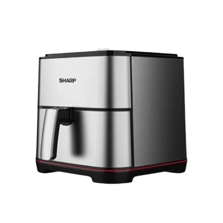 مقلاة هوائية شارب 7 لتر 8 برامج، بقوة 1600 وات، باللون الأسود موديل KF-AF70RT-S3