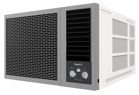 مكيف شباك الزامل 21600 وحدة 2 طن حار وبارد لون ابيض موديل ZHP24CRXFMKHW