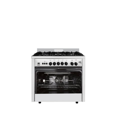 هام فرن غاز 60×90 سم - 5 عيون - أمان كامل - استيل - HM90GFPRCIF