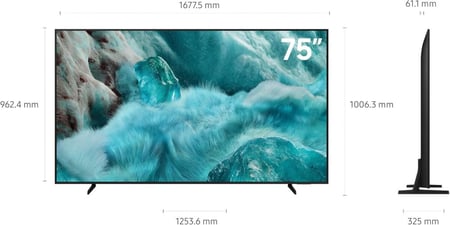 شاشة سامسونج 75 بوصة كيوليد بدقة 4K مع معالج Q4 AI ألوان واقعية بتقنية Quantum Dot أمان نوكس اصدار 2025 موديل QA75Q7FAAUXSA