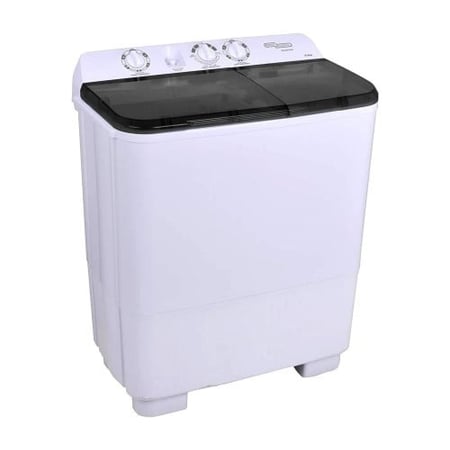 غسالة سوبر جنرال حوضين تحميل علوي 9 كغ – تجفيف دوار – أبيض – KSGW96N