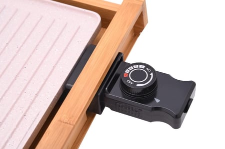 شواية جانو بخشب البامبو 1800واط سطح جرانيت لون بيج موديل E04401