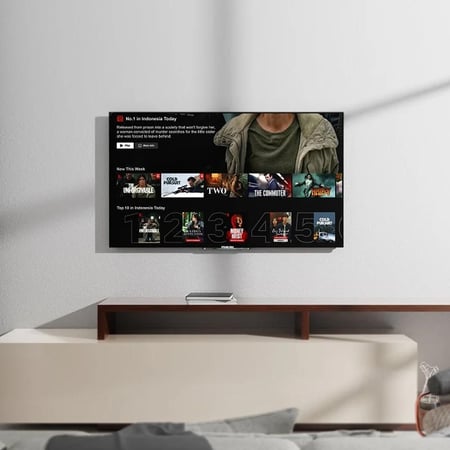 شاشة ذكية نيكاي 50 بوصة نظام تشغيل اندرويد 14 بجودة FHD موديل NTV5000SLED