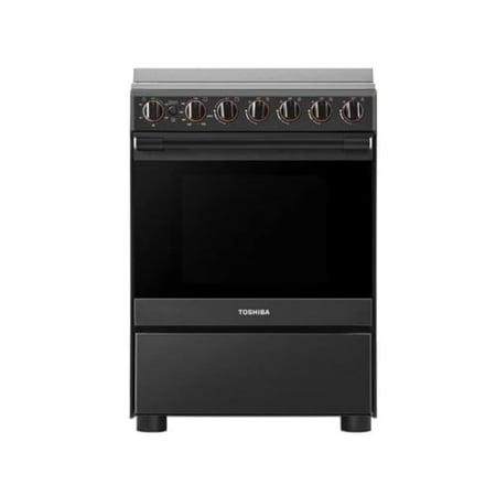 فرن غاز توشيبا 60 × 60 سم 4 عيون امان كامل رمادي اسود موديل-TBA-24BMG4G089KS-SA