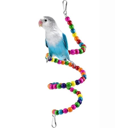 حبل طيور مستلزمات اقفاص طيور  قفص طيور العاب ببغاء طيور الكوكتيل الروز