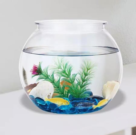 حوض دائري للأسماك من البلاستك - متجر قطتي الجميلة