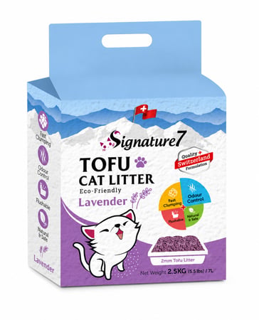 سيقنتشر رمل قطط التوفو برائحة اللافندر Signature7 Tofu Cat Litter Lave