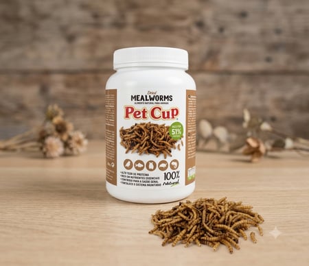 ديدان مجففة بيت كوب Pet Cup Dried Mealworms 200gr