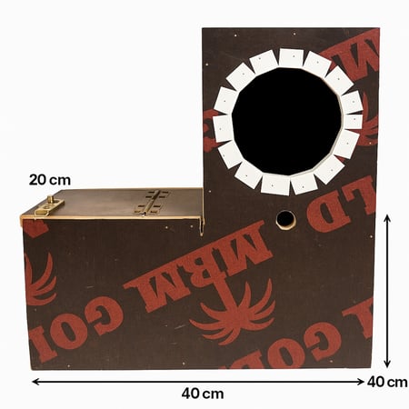 بياضة خشبية محلية الصنع لإنتاج وتفريخ طيور الدرة الهندي