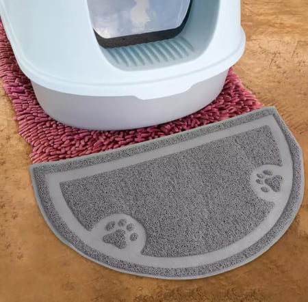 سجادة قطط نصف دائرية لحوض الرمل وتنظيف ارجل القطط سجادة ليتر بوكس