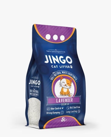 رمل جينغو كات برائحة الـ لافندر رمل قطط تركي Jingo Cat Litter Natural