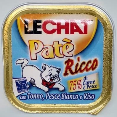 ليشات باتي ريكو سمك التونة والأرز 100 جرام طعام القطط LECHAT patè Rico