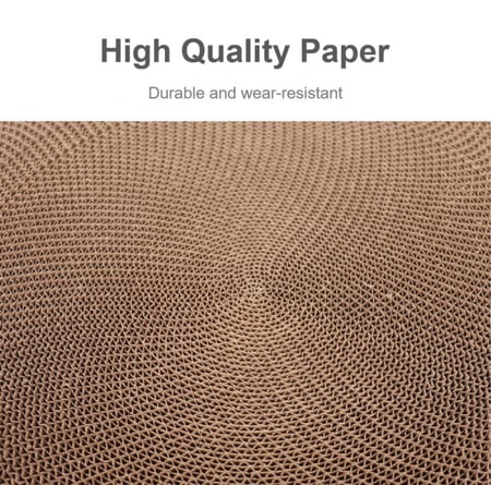 العاب قطط لوح خدش خداشة دائرية للقطط كرتون مموج لتجنب خدش القطط - سادة