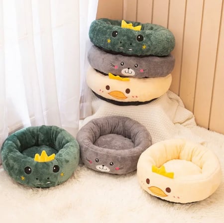 سرير نوم للقطط مودرن مخدة دائرية بيوت قطط لطيفة - متجر قطتي الجميلة