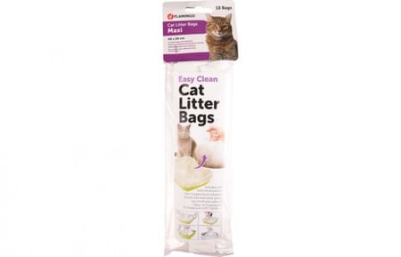 فلامنجو اكياس فضلات القطط - حجم كبير 10حبات Flamingo Cat Litter Bags Maxi White - 10Pcs