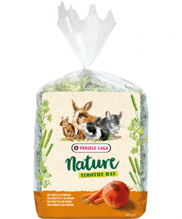فيرسل لاقا تيموثي هاي علف الأرانب والهامستر بالجزر واليقطين VERSEL-LAGA TIMOTHY HAY CARROT & PUMPKIN