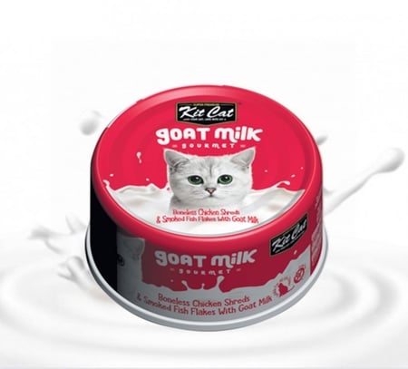 كت كات شرائح الدجاج مع حليب الماعز معلبات قطط KitCat - قطتي الجميلة