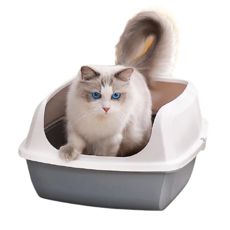 ليتر بوكس صندوق رمل قطط حوض رمل - Litter box