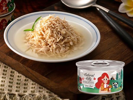 ناتشورال كيتي فيليه الدجاج في المرق اكل رطب للقطط Natural Kitty