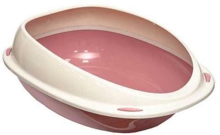 حوض رمل القطط ايطالي ليتر بوكس مكشوف مع اطار GeorPlast Shuttle - حجم كبير