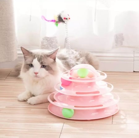 لعبة القطة الذكية لعبة برج المسارات العاب قطط - متجر قطتي الجميلة