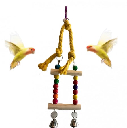 لعبة طيور مرجيحة طيور على شكل سلم - الوان متعددة العاب طيور العاب ب