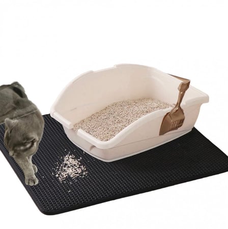 سجادة ليتربوكس تمنع تناثر الرمل حصيرة فينيل - متجر قطتي الجميلة