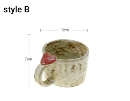 كوب فخاري يدوي بيور (love cup)