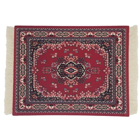 حصيرة سجادة ركن القهوة لون احمر