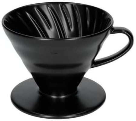 قمع تقطير القهوة سيراميك أسود مقاس 3