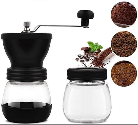 مطحنة بن كلاسيك مع برطمان لحفظ البن