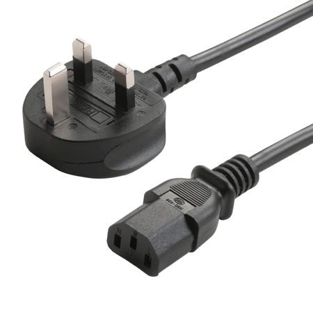 سلك كهرباء 1.5 متر اسود ثلاثي انثى مخرج C13