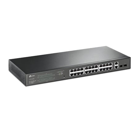 سويتش سطح مكتب 28 منفذ تي بي لينك مع 24 جيجابايت POE+-TL-SG1428PE