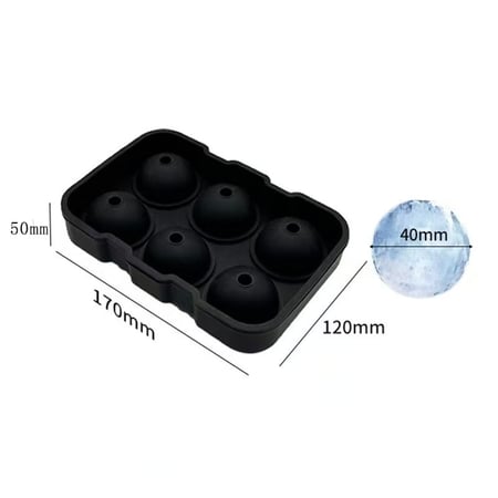 قالب ثلج سيليكون دائري 6 حبات