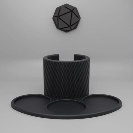 حامل بورتافيلتر حلقي ٥٨مم-اسود مطفي