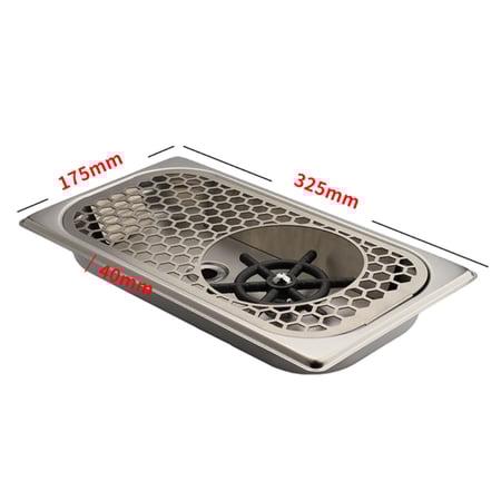 رنزر استانليس ستيل اسود مقاس 32x18 سم