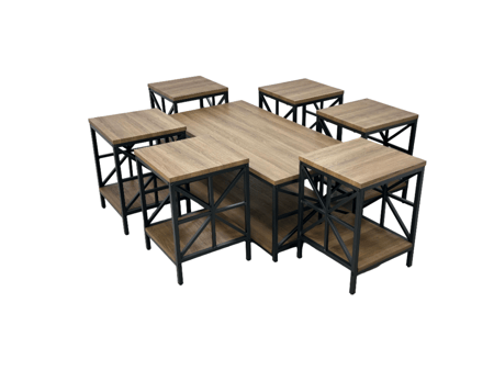 طقم طاولات قهوة أنيق بتصميم عصري