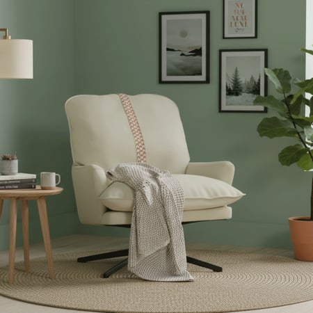 كرسي استرخاء دوار لون بيج