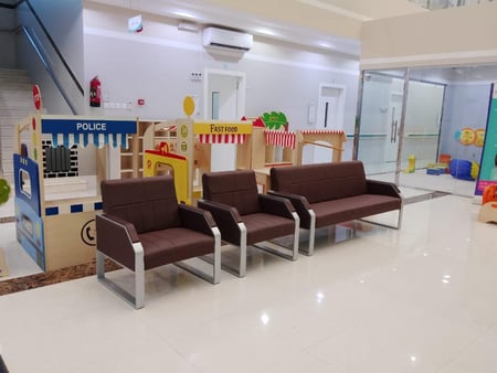 كنب مكتبي جلد 5اشخاص بتصميم عصرى