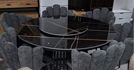 طاولة طعام دائري 6كرسي فاخرة