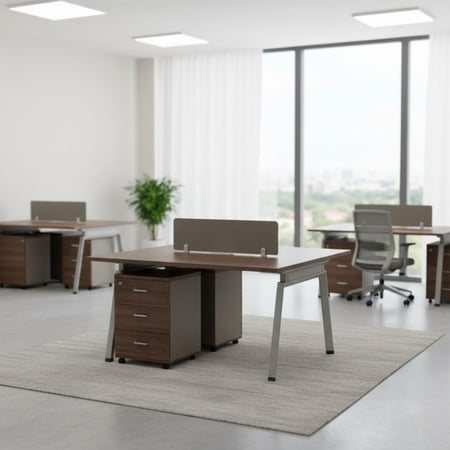 مكتب عمل ثنائي بتصميم عصري وأنيق