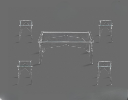 طقم طاولات خدمة اكريلك